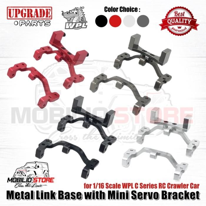 Upgrade Metal Link Base Mini Servo Mount Bracket for RC WPL C14/24/54