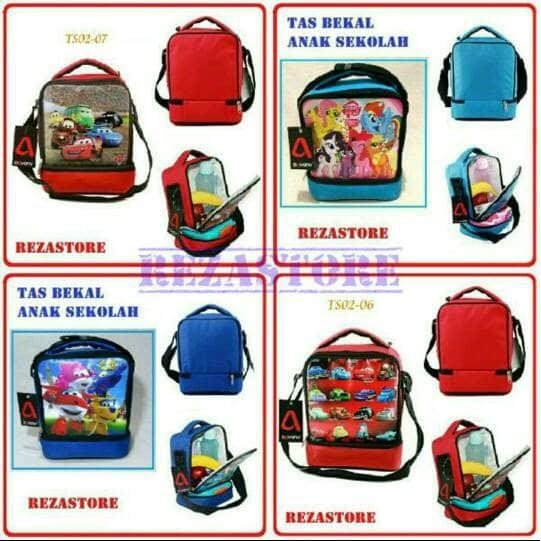 TERMURAH Tas Bekal Makan Anak Sekolah Laki laki Permpuan Cowok Cewek Lunch Bag READY STOCK