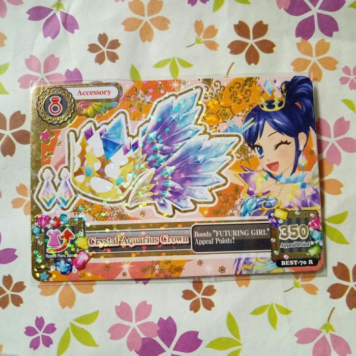 BRG BARU aikatsu rare accessory crystal aquarius crown versi BEST