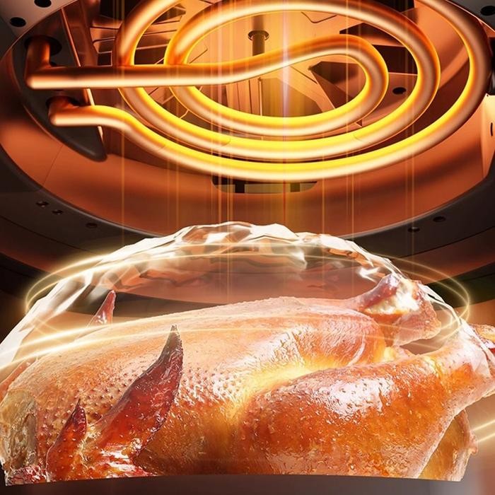 HAN RIVER Air Fryer 4.2L Multifungsi Wajan Anti Lengket Bebas Minyak Low Watt 800 Watt (HRAF03WT)