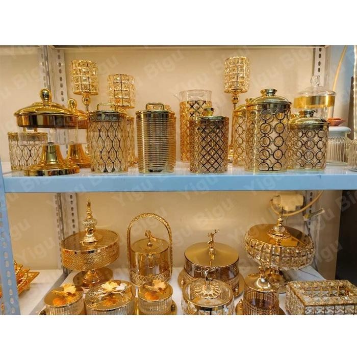 (Expert) Banyak Stok  Toples Lebaran Set Mewah Kristal/toples Gold/toples Mewah/toples Kristal