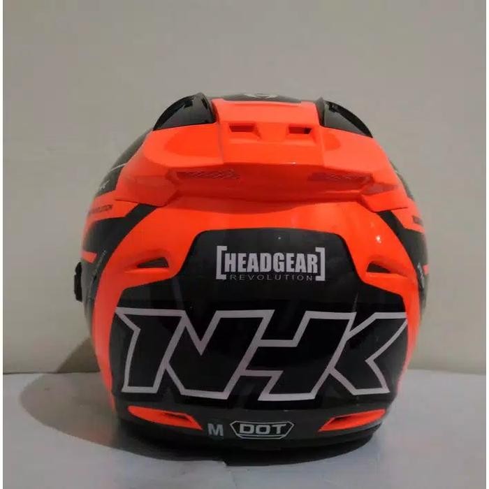 Nhk Helm R1 Motif Octarium Orange Fluorent silver Harga Termurah
