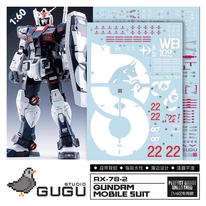 PG UNLEASHED RX-78-2 GUNDAM SCUDERIA ALPHATAURI WATER DECAL GUGU