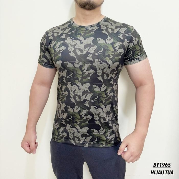 ohxi- Kaos Army Loreng Pria Gym Olahraga Fitness Sport Wear Slimfit Muscle2