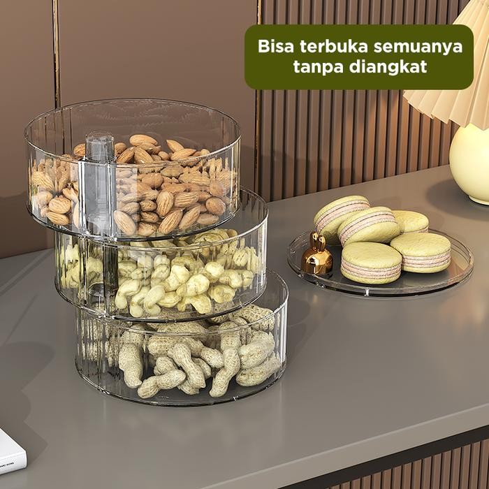 Halu Toples Susun Kedap Udara Toples Snack Hari Raya Toples Transparan Toples Kue Coklat Lucu Toples