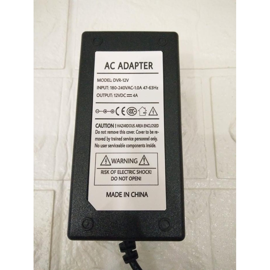 Ac Adapter 12Vdc 4A Model Dvr-12V