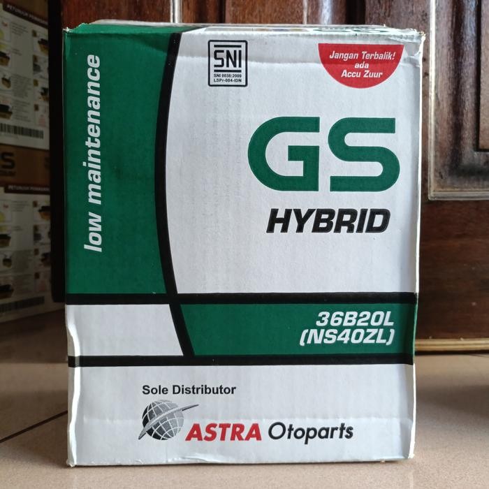 Aki Mobil Honda Mobilio, Brio, Jazz NS40ZL / 36B20L GS Hybrid Aki Basah