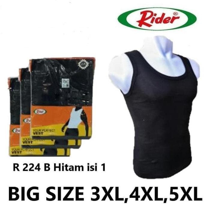 Singlet Pria Singlet Rider Big Size Jumbo 3Xl, 4Xl, 5Xl Kaos Dalam Pria Hitam Terlaris