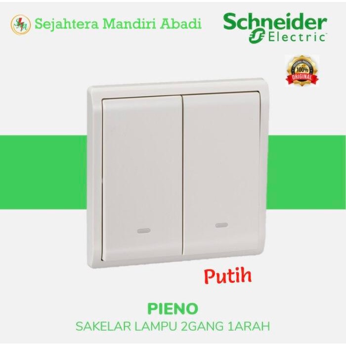 jbh3- Saklar Seri Double Pieno Putih Schneider