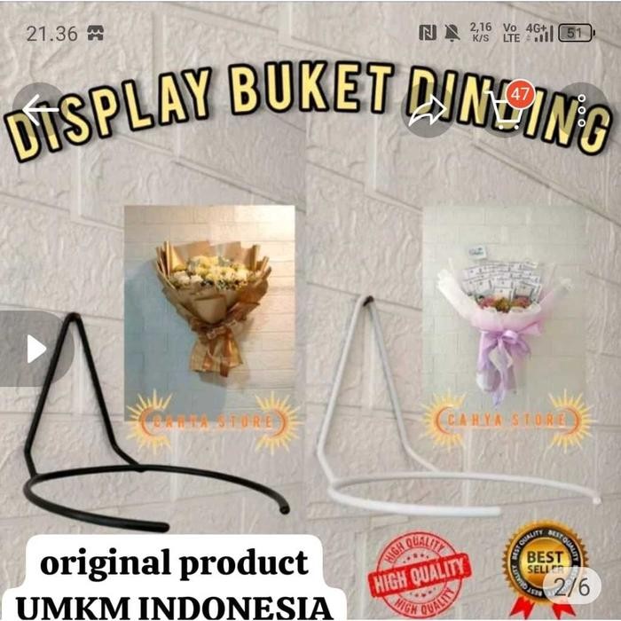 display buket dinding/rak buket bunga/stand buket/rak dinding