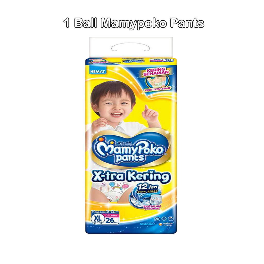 Pempers Murah Popok Bayi MamyPoko Celana S38 M32 L28 - Popok MamyPoko Pants S Anti Bocor & Lembut