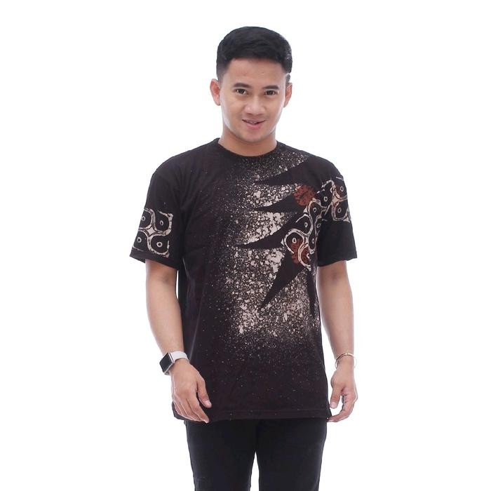 Kaos Batik Cap Handmade Pria Wanita Kaos Distro Batik Kaos Santai Casual Pendek new