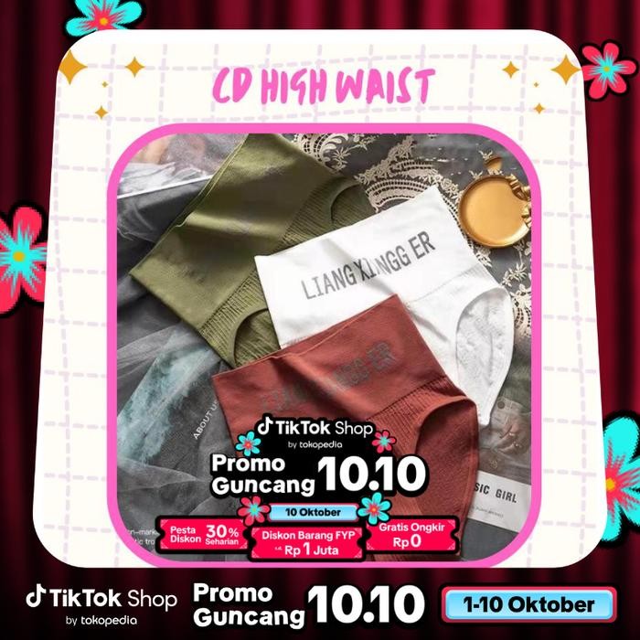 [COD] VIMISU Celana Dalam Wanita Pinggang Tinggi Celana Katun antibakteri GRAPHENE Pakaian Lembut