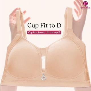 Chelyne BH Wanita B1669 Daily Bra - Seamless Lycra Premium Tanpa Kawat - Big Size Bra 38/44 Cup D