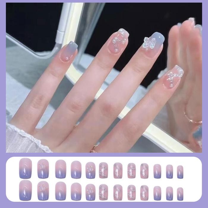 om3r- Dwistyle Nails Kuku Palsu Cantik Isi 24Pcs Ds065