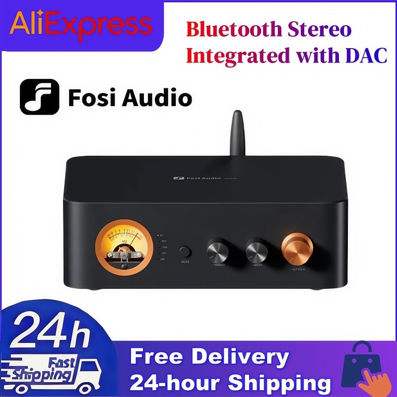 Fosi Audio Mc351 Bluetooth Stereo Integrated Audio Amplifier 2.1 Channel With Dac, Mini Power Amp