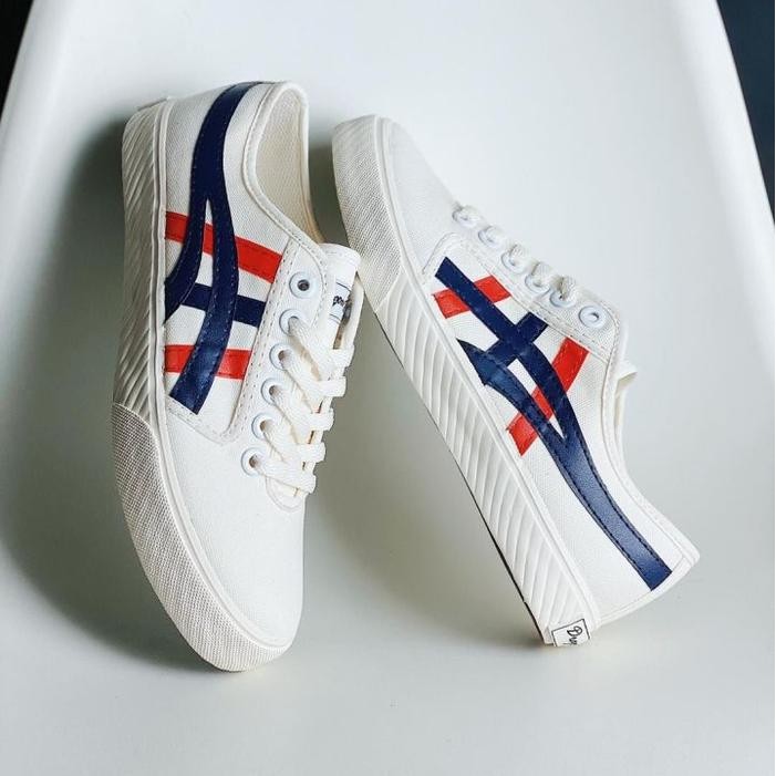 rwci- Sepatu Warrior Dragonfly Alpha White Navy Sneakers Shoes Capung