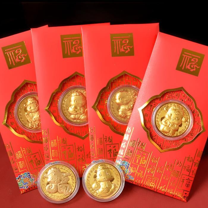 ANGPAO IMLEK KELINCI RABBIT ANGPAO GOLD COIN ANGPAO IMLEK