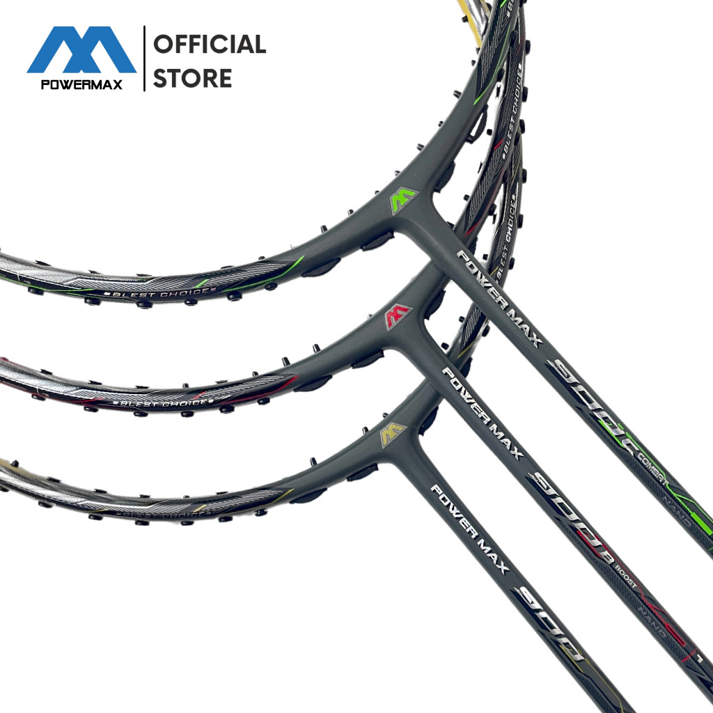 Powermax 900 Boost 900 Combat 4U 35 Lbs Raket Bulu Tangkis Nano Carbon