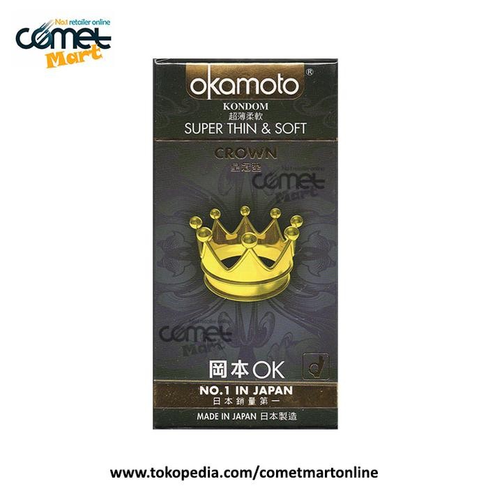 BisaInstan- Kondom Okamoto Crown, Super Thin & Super Soft - 10 Pcs