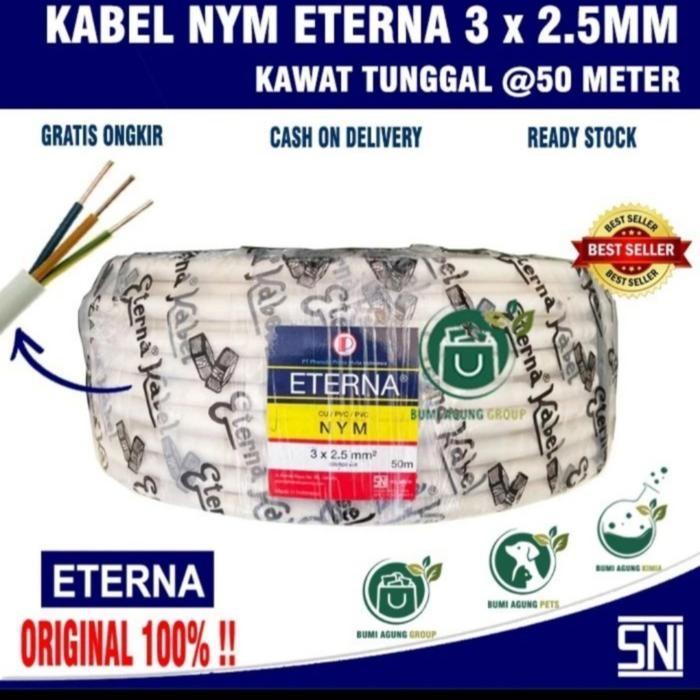 Kabel Eterna 3 X 2,5Mm Nym / Kabel 3 X 2,5Mm Nym Per Roll 50M 50Meter
