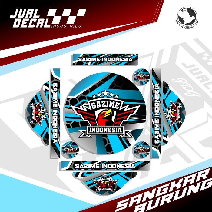 ASLI SAZIME Decal Tebok Lovebird Stiker Sangkar Burung Decal Tebok Love Bird Kandang sasime Bulat