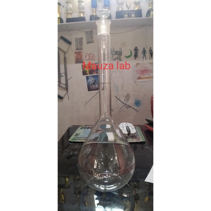 Terlaris LABU UKUR 1000ML PYREX VOLIMETRIC FLASK 1000 ML PYREX SALE