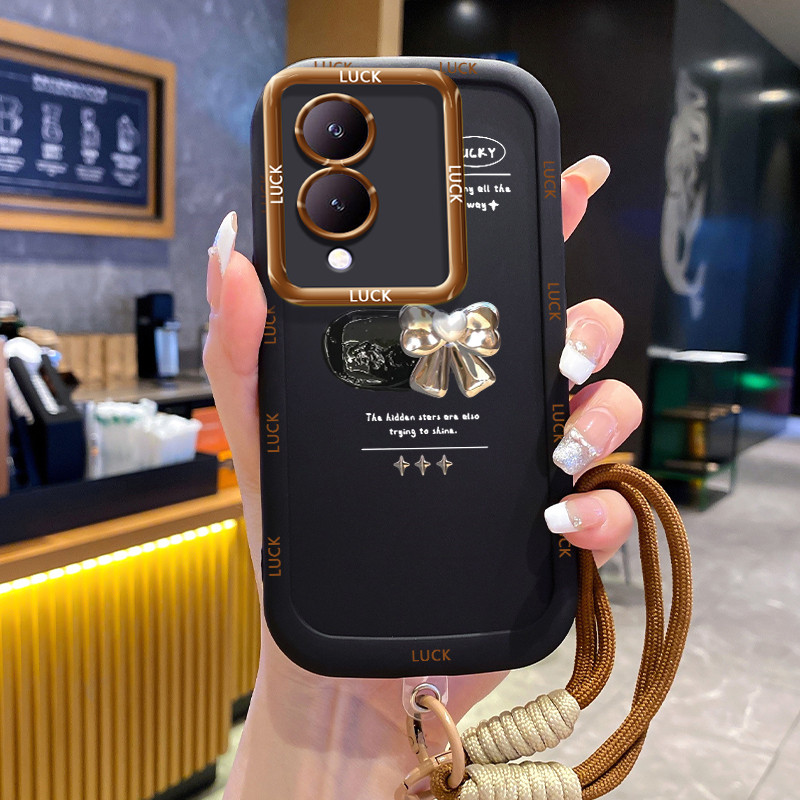 Casing Hp untuk VIVO Y17s Y36i 5G Y28 5G G2 5G Case Casing HP Softcase silikon hitam yang dipersonal