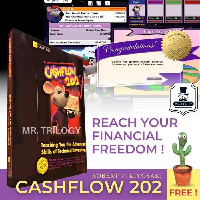 BOARDGAME CASHFLOW 202 ROBERT T. KIYOSAKI FINANCIAL NOT CASH FLOW 101 KODE 132