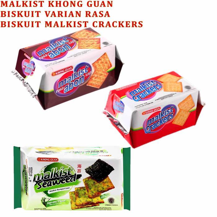 Biskuit Malkist Cracker * Khong Guan Malkist * Biskuit Krakers Varian Rasa * 125Gr Redy Stok