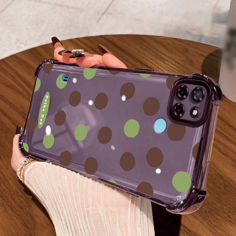 Casing Hp untuk Realme C21Y Realme C25Y C21 C15 Case Titik Polos Sederhana Kasing Cesing udara Airba