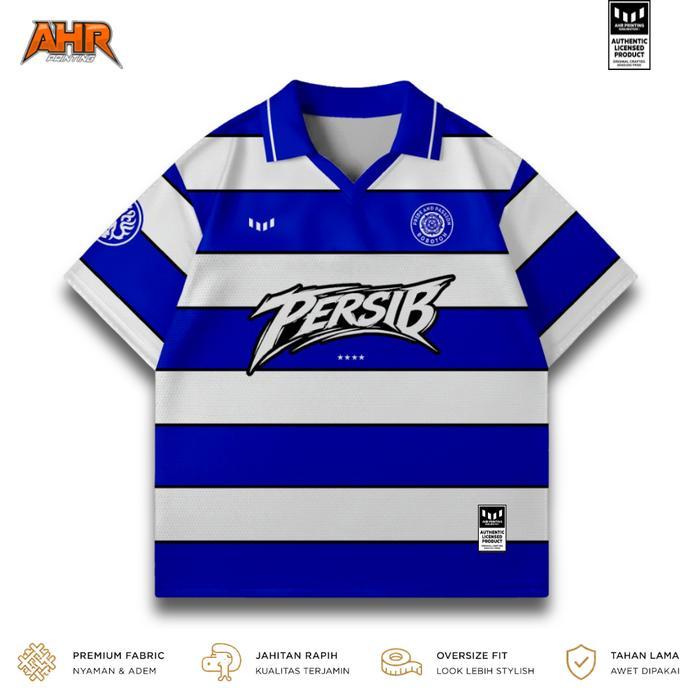 WIN SPORT - Jersey Persib Bandung Oversize Retro Heritage Hoops Full Printing Sublimasi Premium Unis