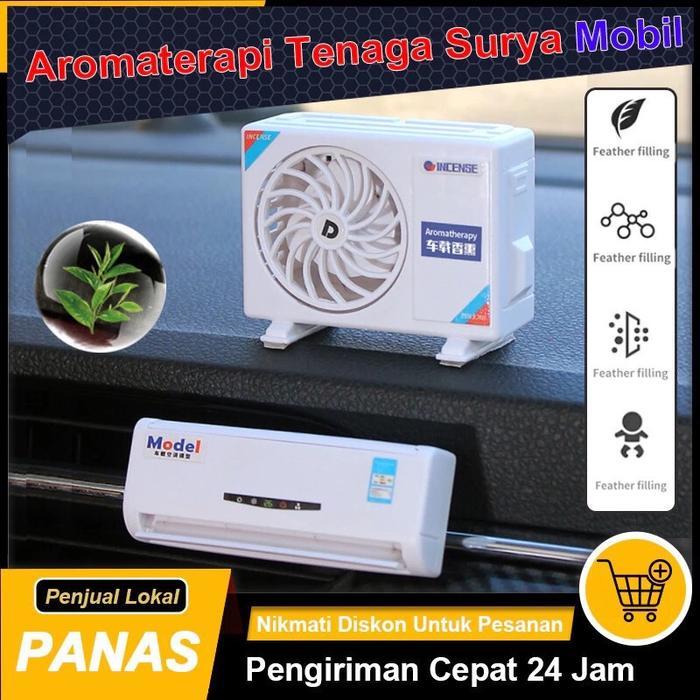 Pengharum mobil bentuk AC mini menggunakan tenaga surya