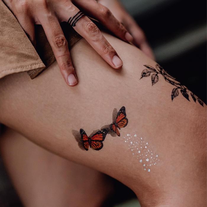 Potatoo 3D Butterfly Tato Temporer Waterproof Temporary Tatto
