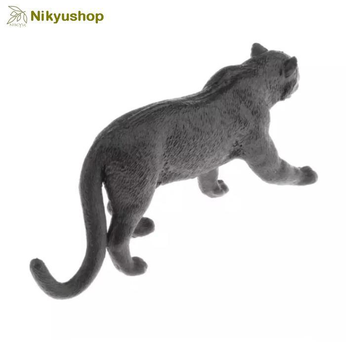 Mainan Edukasi Pajangan Miniatur Hewan Macan Kumbang Black Panther