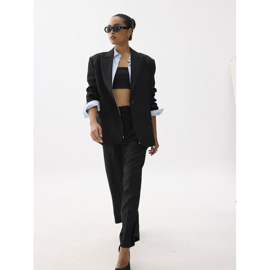 Love Bonito - Blazer Wanita - Ruchedready Rachel Blazer - Black