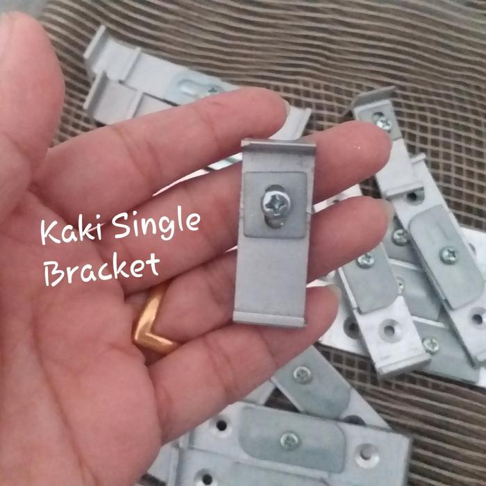 NEW Kaki Single / Double Bracket / Ceiling Plafon rel Aluminium Gorden