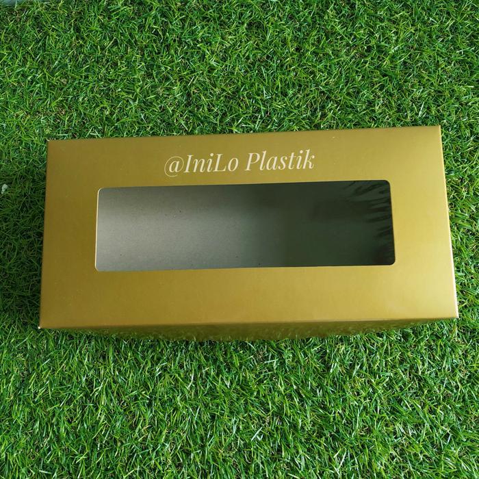 Box / Dus / Kotak Kue Brownies Emas Gold 12x25