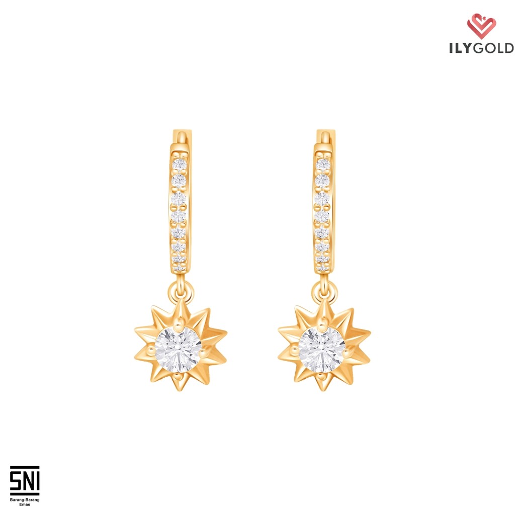 Anting Emas Bromo Ethereal Sun - Earring Gold 9K - ILY GOLD