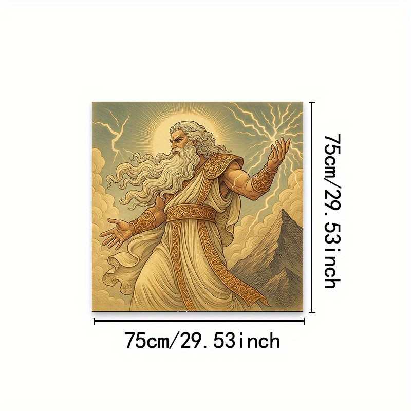 1pc Thor's Arrival Tarot Tablecloth Mythic Altar Cloth for Divination, Norse Magic & Festive Home