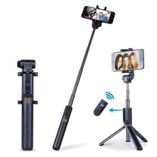Tongsis Tripod Bluetooth 4in1 Selfie Stick Remote - PINK