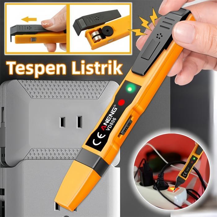 Tespen Listrik Digital Cek Kabel Putus Non Contact AC DC Voltage Alert Detector Tespen Kabel Putus