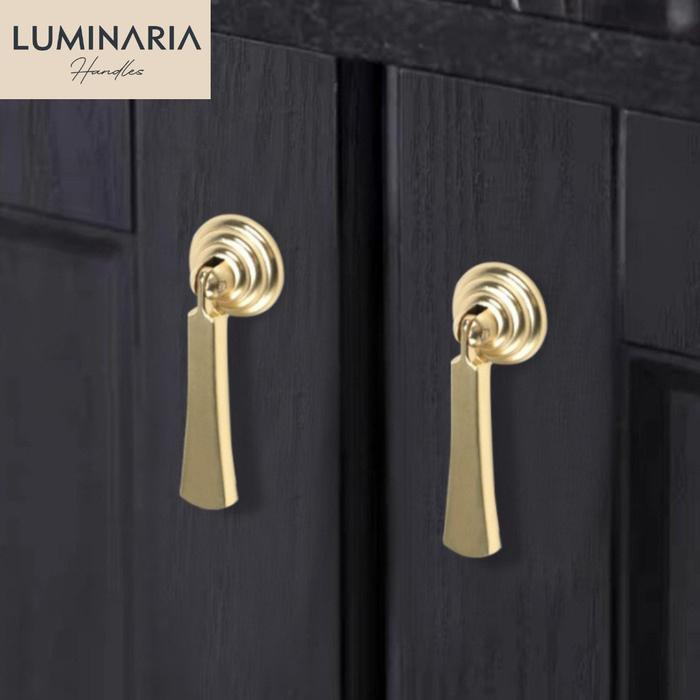 Premium Tarikan Knob Knop Laci / Tarikan Lemari Knob Laci Chinese Style Gold Ring Drawers Handle