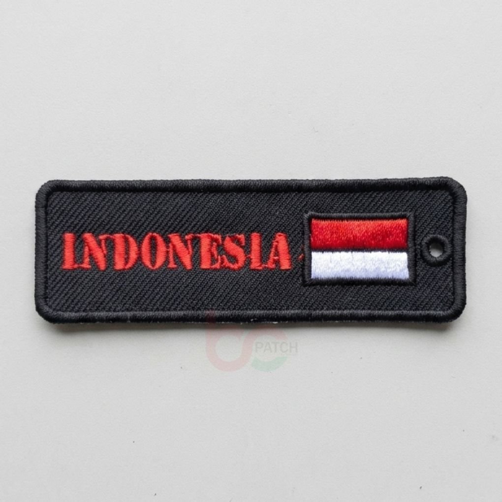 BCP-R1213 BENDERA INDONESIA BET | PATCH BORDIR GAMBAR LOGO TEMPELAN/FASHION