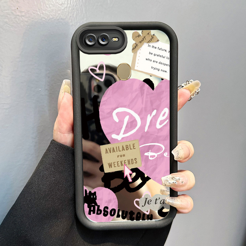 Casing Hp OPPO A7 OPPO A5s OPPO A12 OPPO A12S A11k Case Casing Pink Love Silikon Softcase Heart Kata