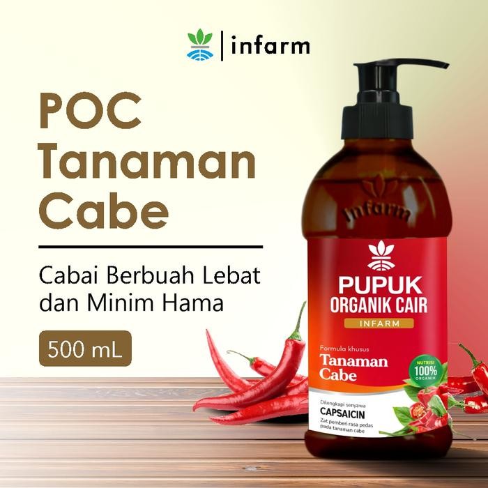 

Promo Infarm - Pupuk Organik Cair Tanaman Cabai 500Ml Poc Kompos Poc Infarm Organik Pupuk Cabe