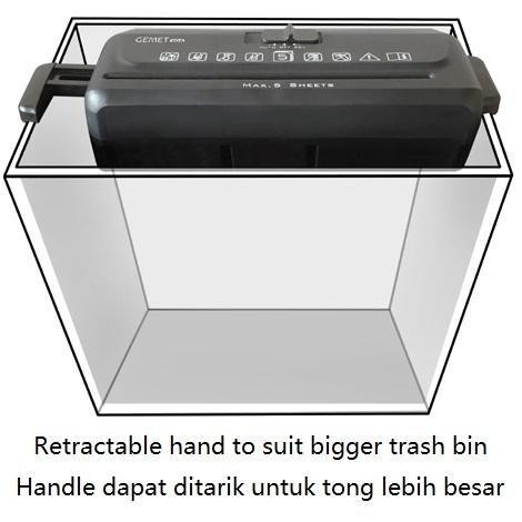 Stok Terbatas Paper Shredder Gemet 60A Gemet60A Strip Cut - Mesin Penghancur Kertas Otomatis -