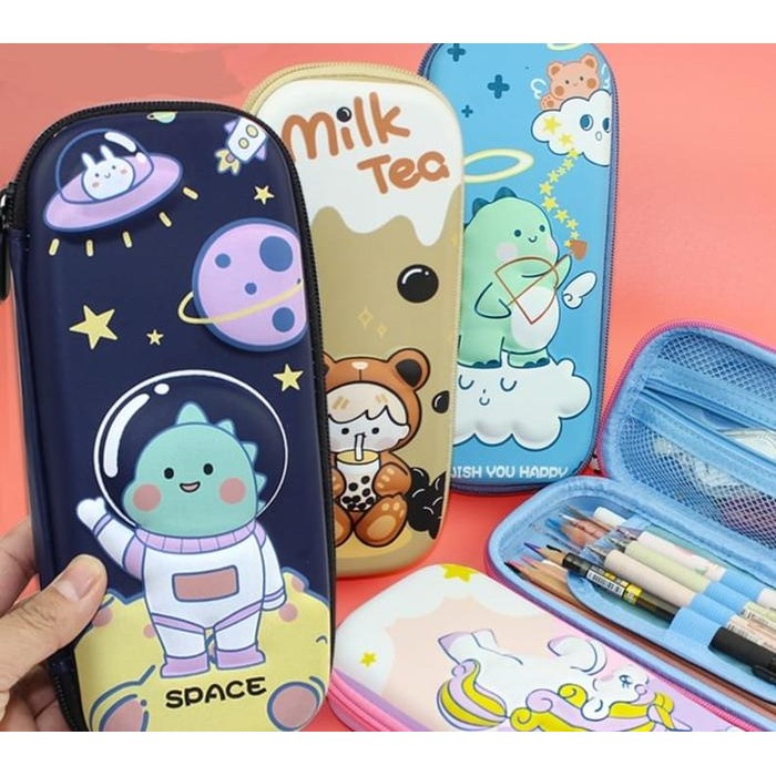 

Tempat Kotak Pensil Anak Karakter Lucu unik 3D Timbul Waterproof BCS12