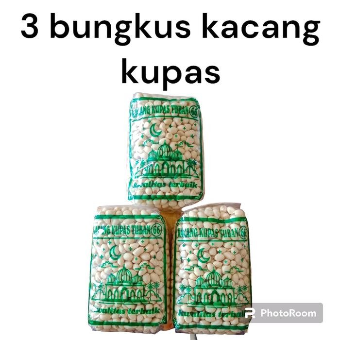 

Pilihan- 3 Bungkus Kacang Kupas 350G /250 G Bungkus Kacang Kupas Tuban Alami Makanan