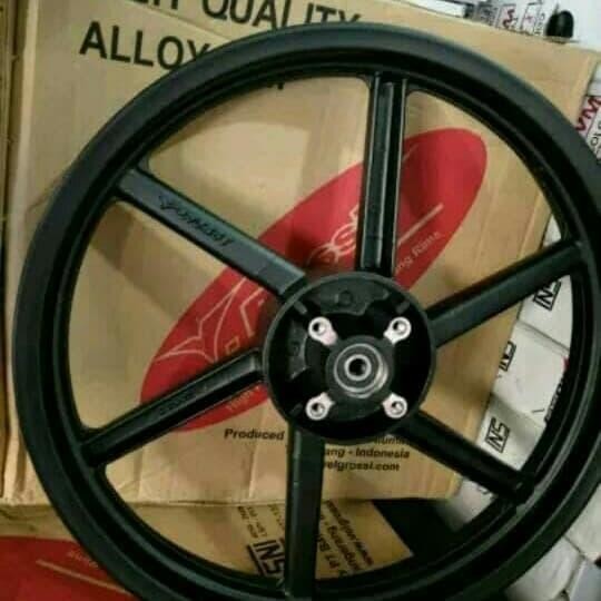 Velg Recing Lebar Rossi Palang 6 Supra X 125 Double Disc Hitam